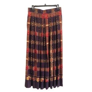 Herman Geist Pleated Rayon Wool Blend Skirt 12